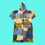 Denim & Polka Dot Patchwork Coat