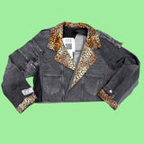 Animal Print Jean Jacket