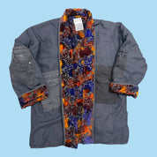 ULKA Coat L Black Orange Purple