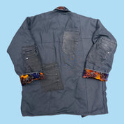 ULKA Coat L Black Orange Purple