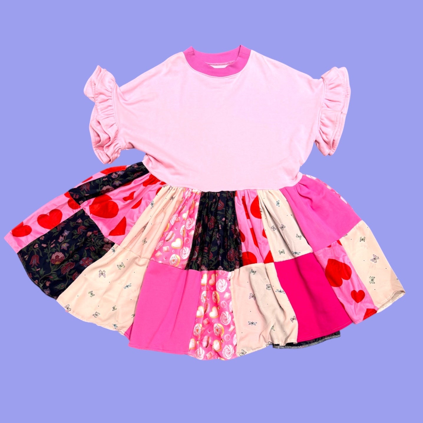 Pink Patchwork Dress