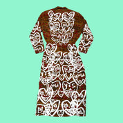 Snow Milk Dress 8 Brown Red