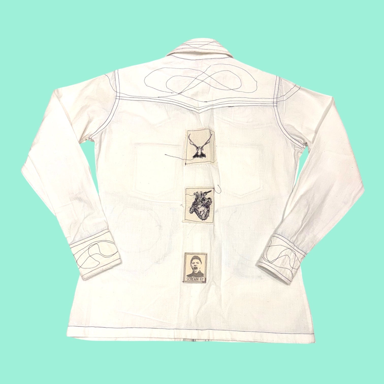 Black & White Stitched Shirt