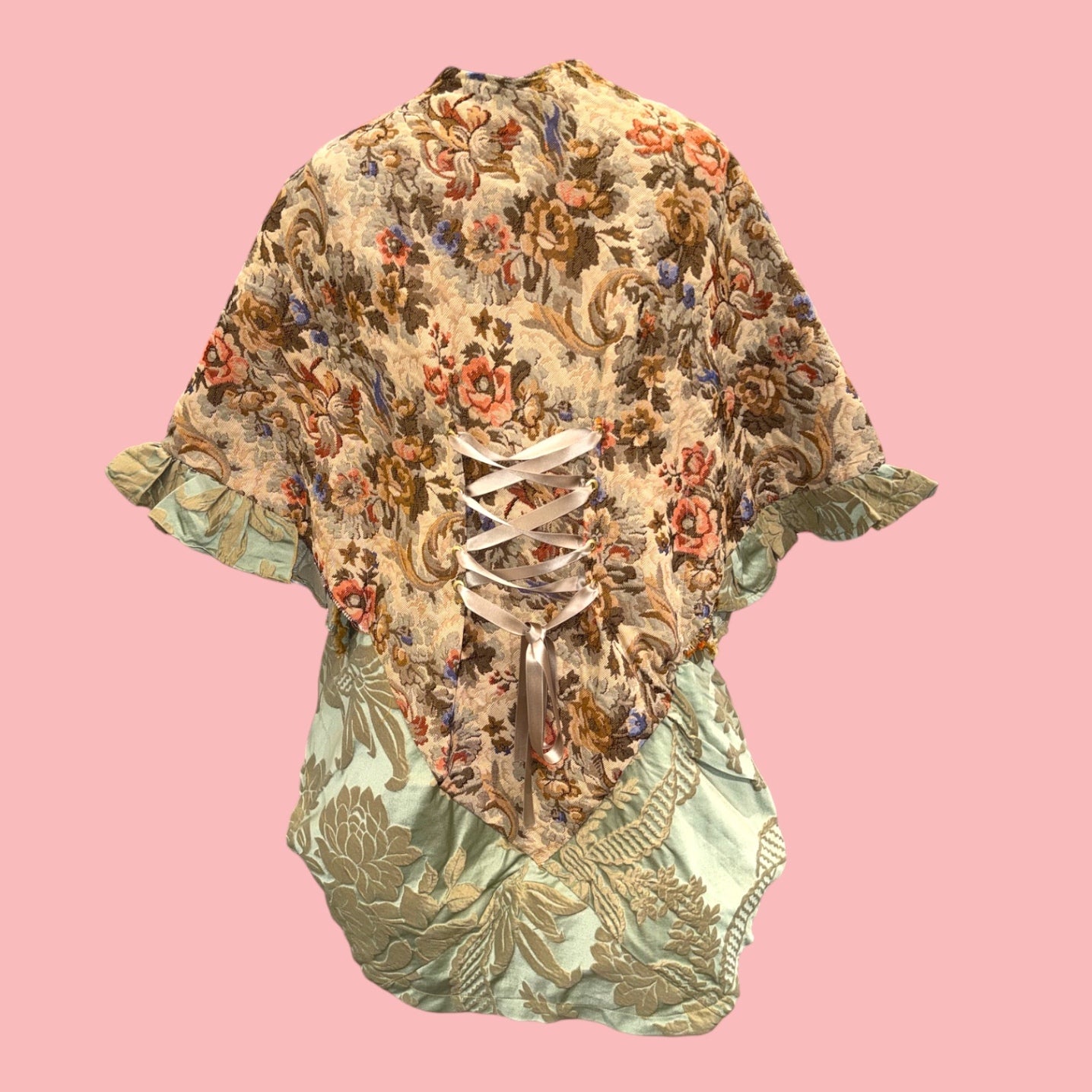 Belted Cape with Corset Tie