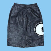 Googly Eye Leather Skirt