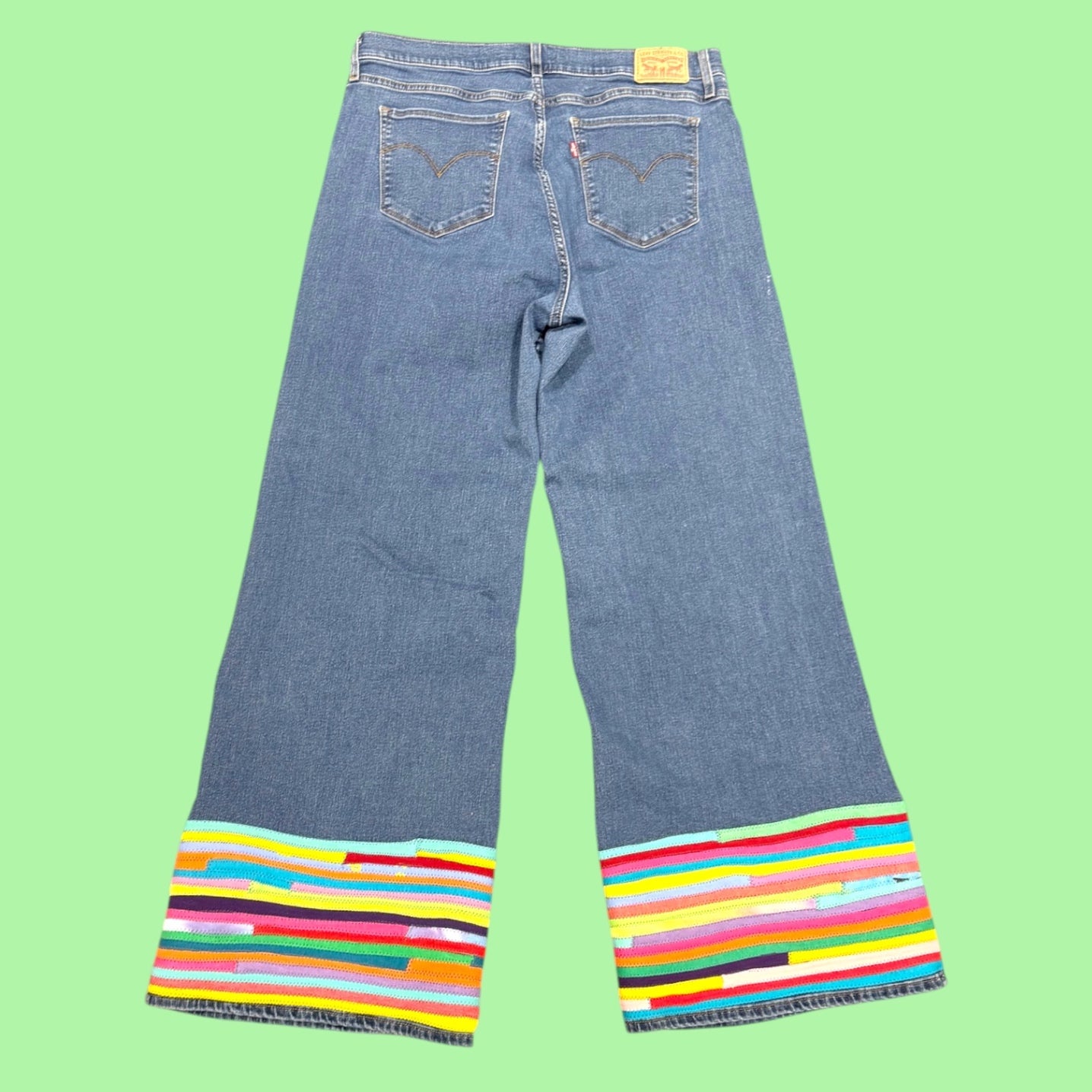 Blue Greenie Jeans 32 Blue Multicolor