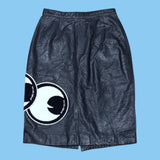 Googly Eye Leather Skirt