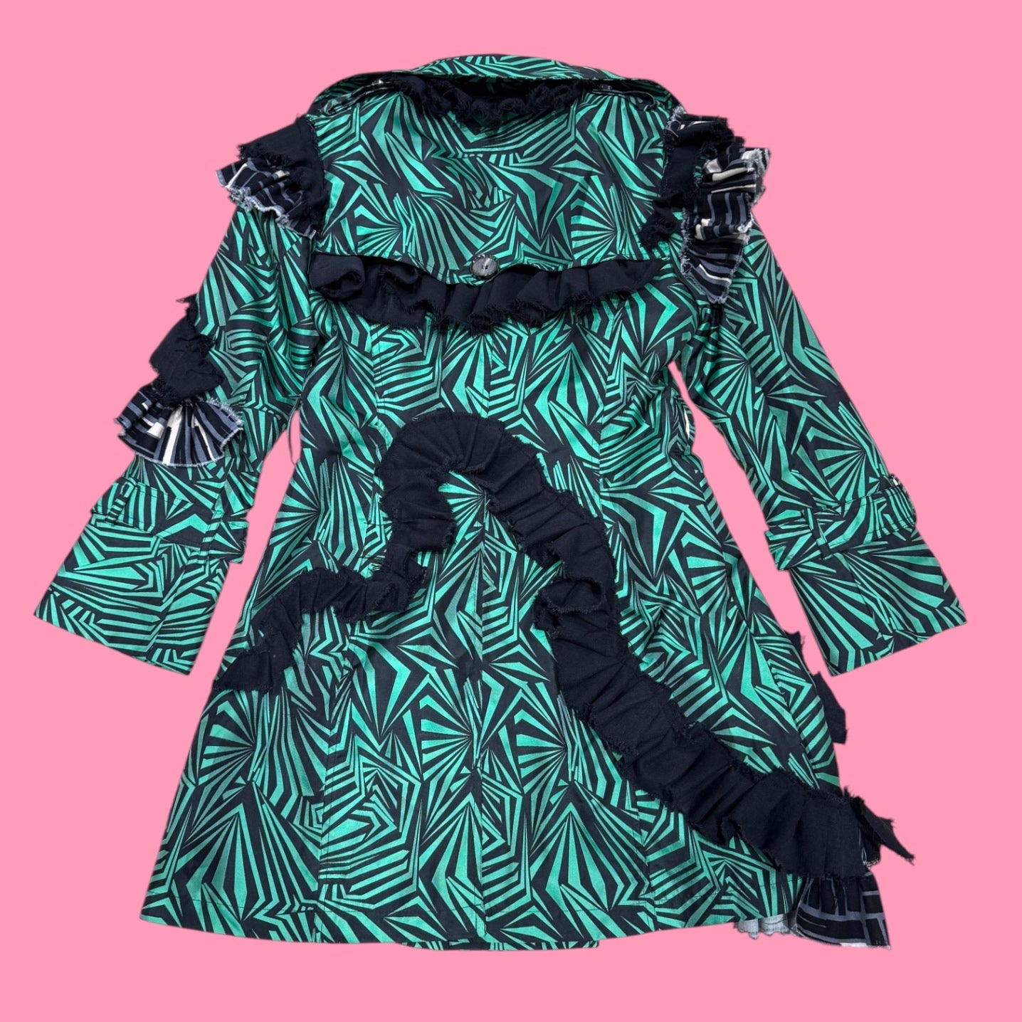 Psychedelic Ruffle Coat