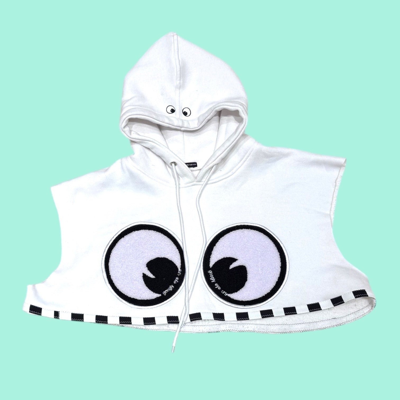 Cropped Googly Eye Hoodie
