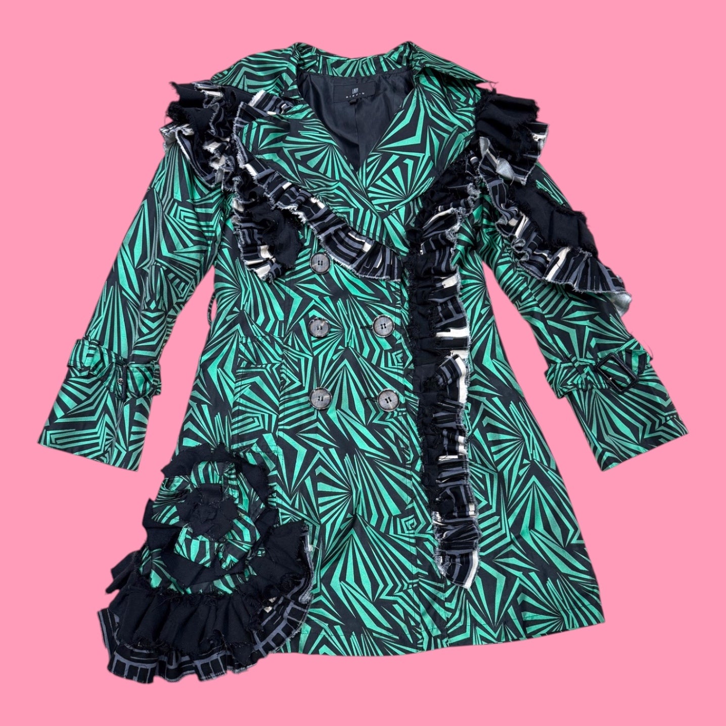 Psychedelic Ruffle Coat