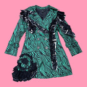 Psychedelic Ruffle Coat
