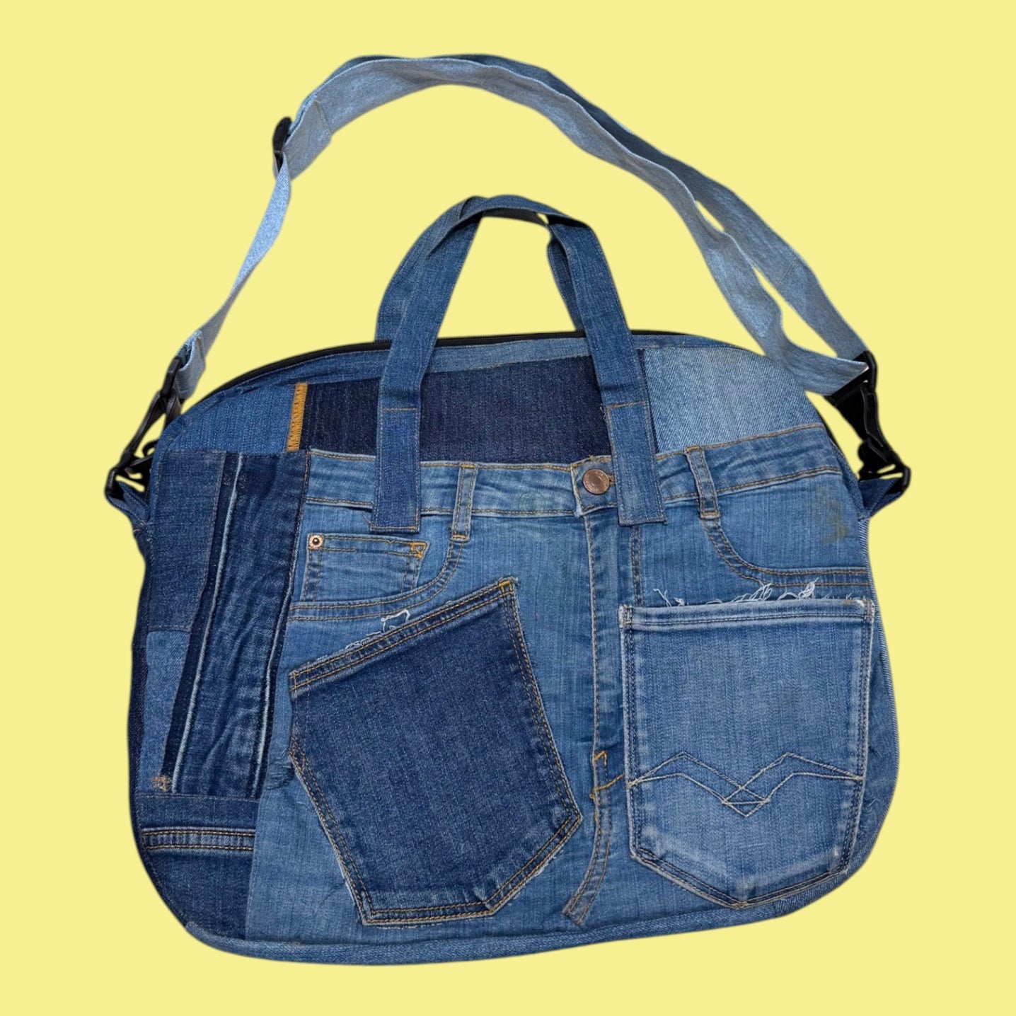 Denim Padded Laptop Bag