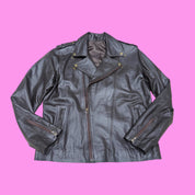 Leather Jacket with Vintage Needlepoint