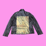 Leather Jacket with Vintage Needlepoint
