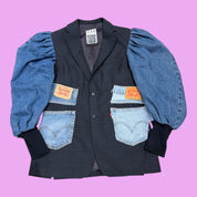 Denim Patchwork Blazer