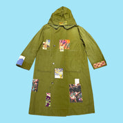 Patchwork Hooded Coat