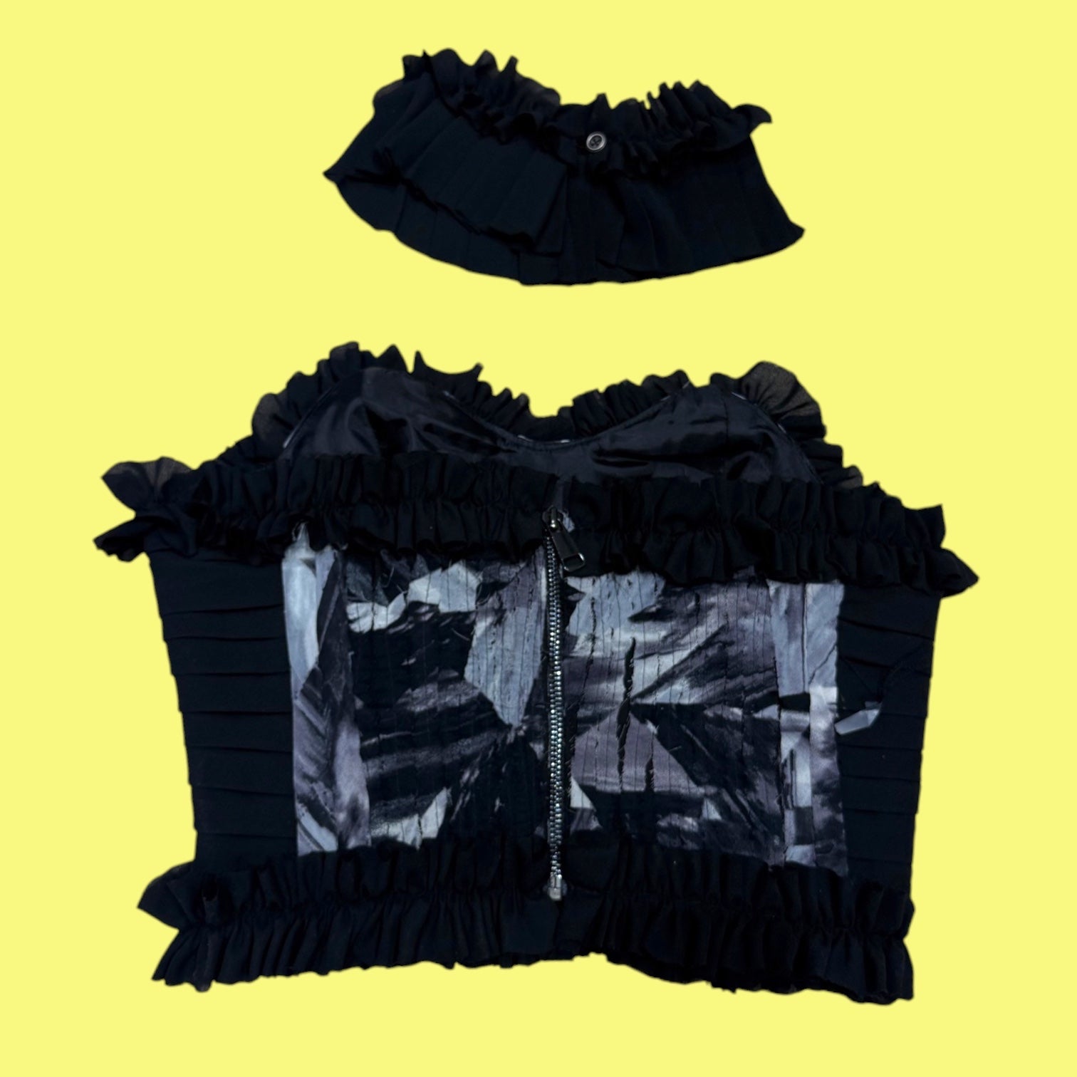Boned Ruffle Corset & Choker