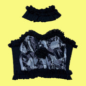 Boned Ruffle Corset & Choker