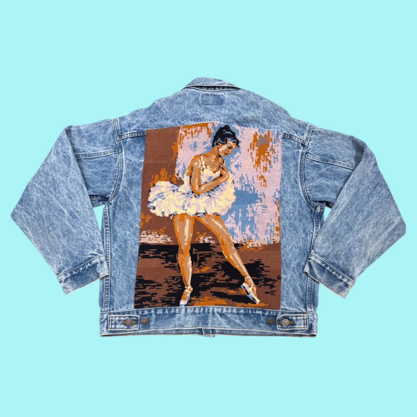 Ballet Needlepoint Jean Jacket