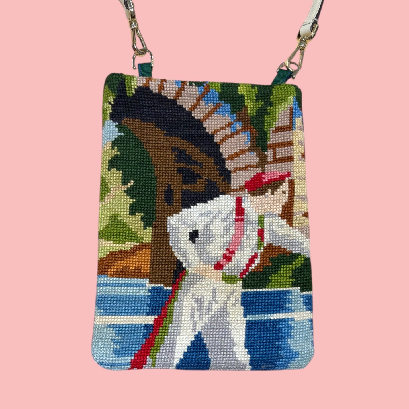 French Needlepoint Crossbody Bag