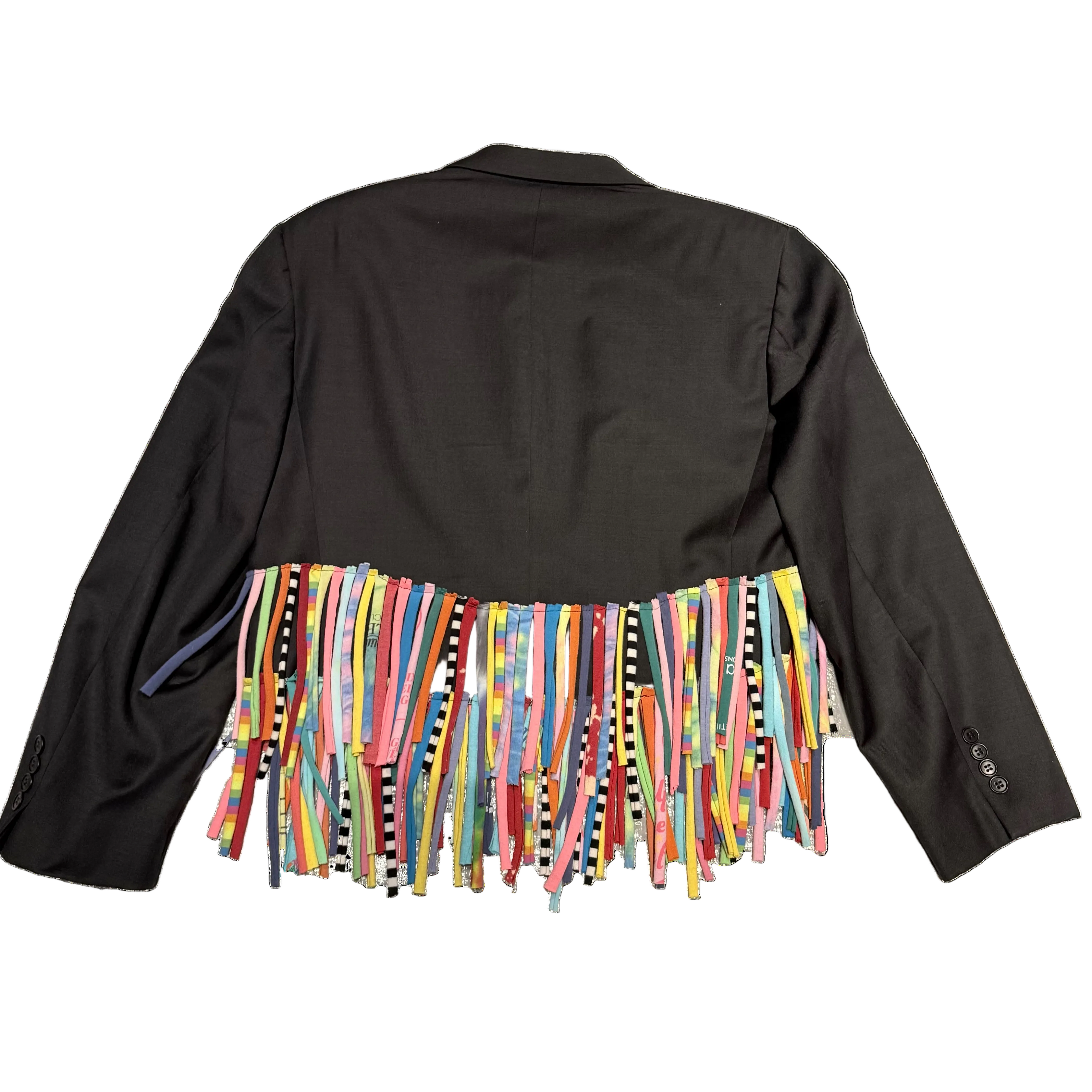 Cropped T-shirt strip Blazer