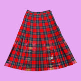 Snow Milk Plaid Postage Skirt