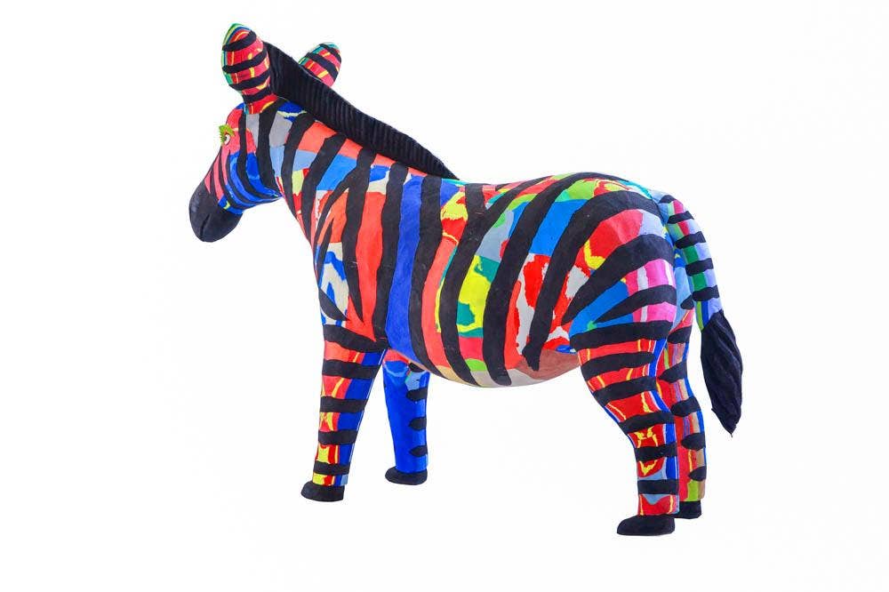 Zebra Flip Flop Sculpture - Wholesale: Medium