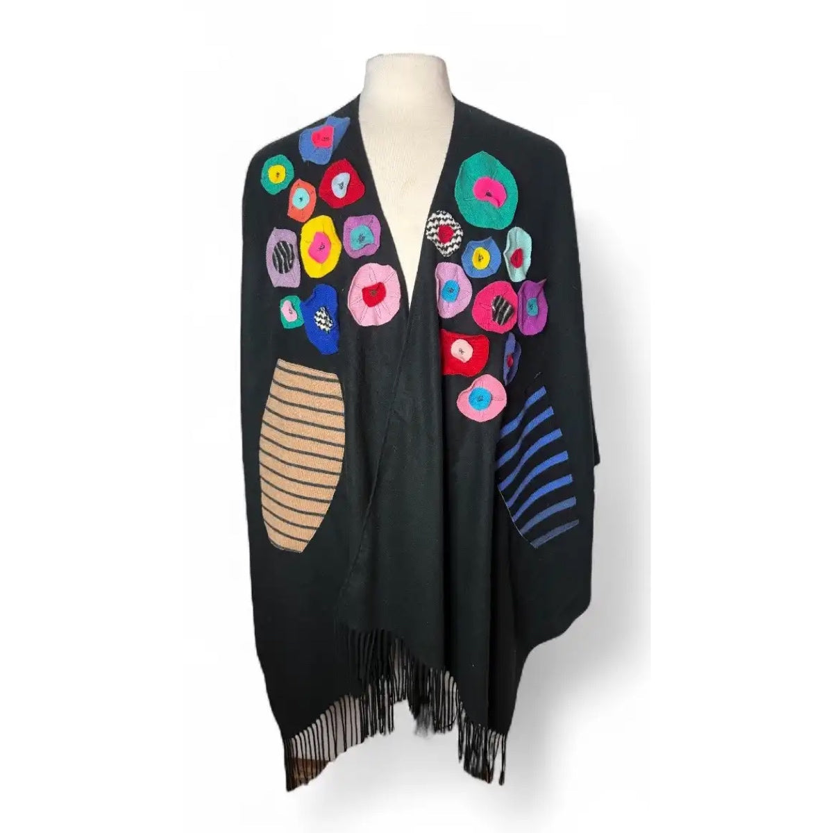 Cashmere Embellished Poncho