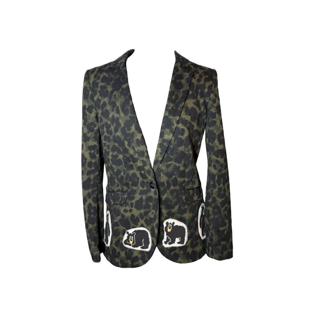Animal Print Blazer with Bears