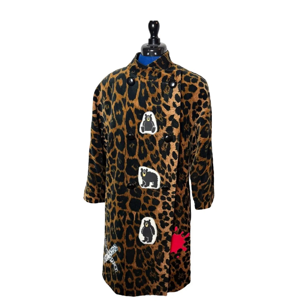 Faux Leopard Print Coat