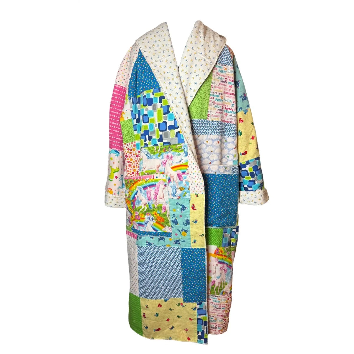Hooded Unicorn Patchwork Quilt Coat