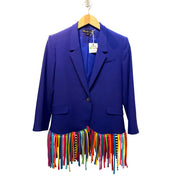 Purple T-shirt Strip Blazer