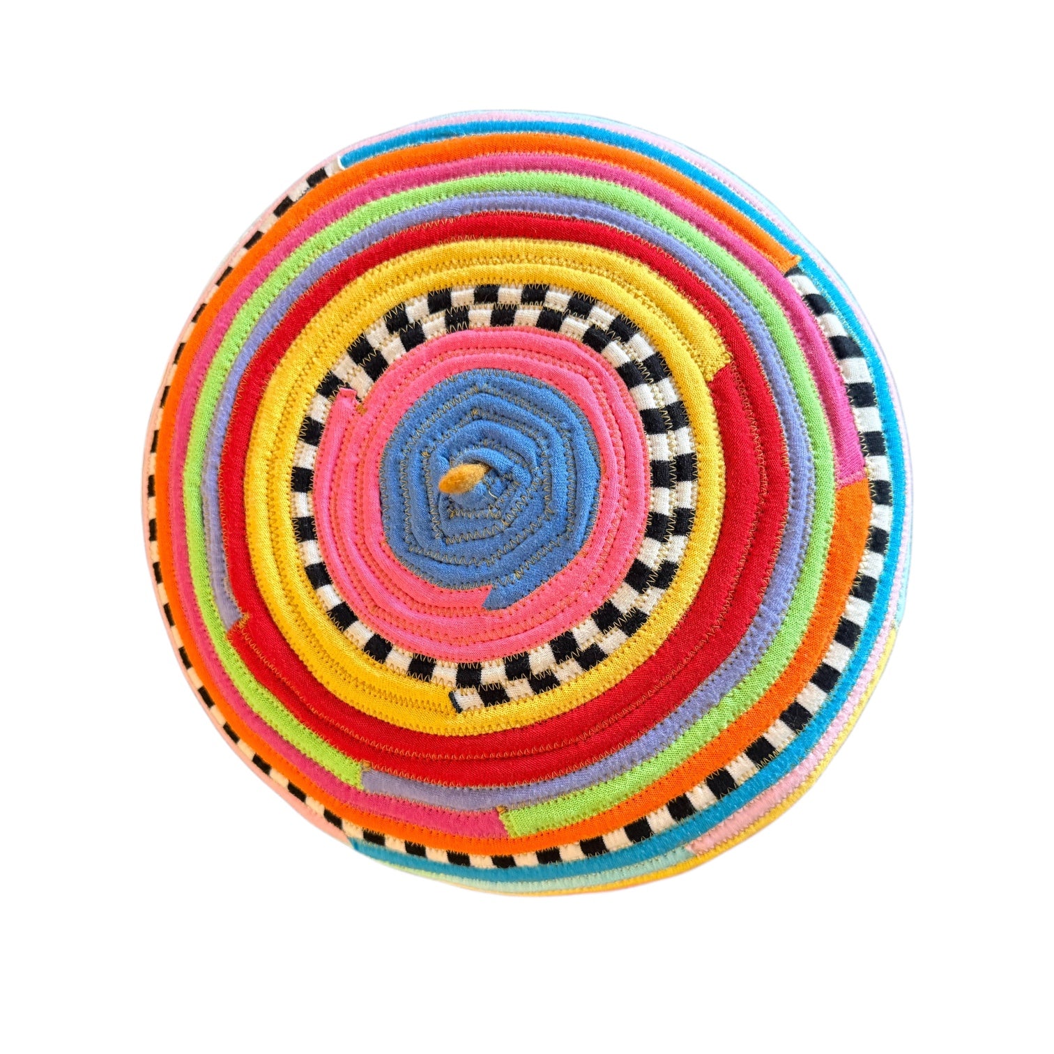 T-shirt Strip Mustard Beret