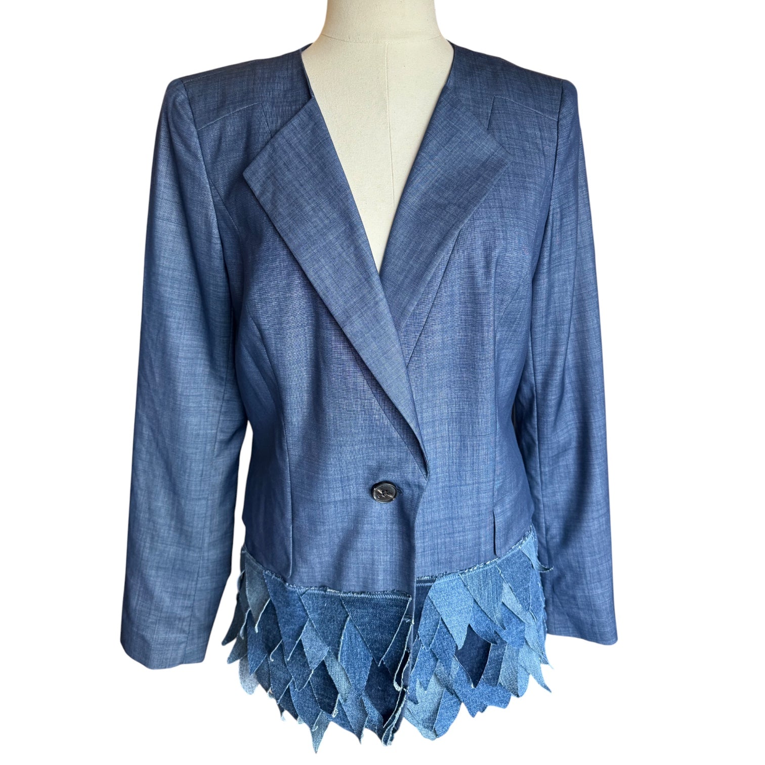 Lafayette 148 Blazer with Denim Scales